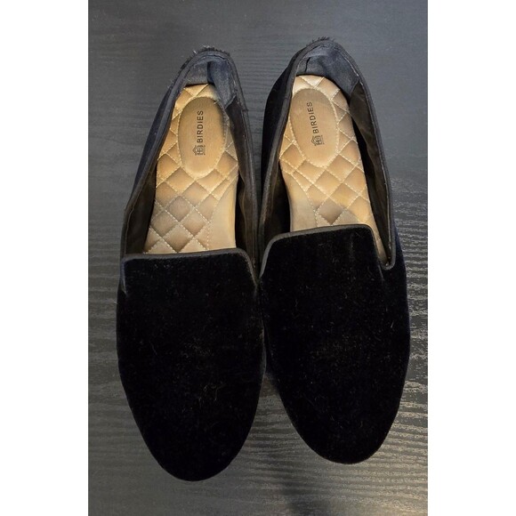 BIRDIES  black velvet  flats women's size 8.5 - Picture 3 of 7